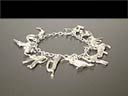 Unique Vintage Silver Charm Bracelet