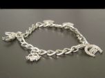 Antique Silver Childs Charm Bracelet