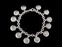 Vintage Silver Disc Link Bracelet