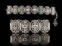 Vintage Silver Eastern Panel Bracelet 
