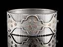 Antique Silver & Gold Hinged Bracelet