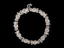 Antique Silver & Marcasite Floral Bracelet