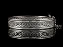 Antique Silver Openwork Hinged Bracelet