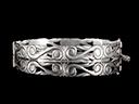 Antique Silver Scroll Hinged Bracelet