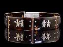 Vintage Silver & Tortoise Shell Pique Bracelet