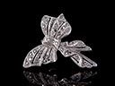 Vintage Silver & Marcasite Bow Brooch 
