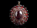 Antique 14ct Gold & Garnet Pendant Brooch