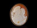 Antique Gold Artisan Cameo Brooch
