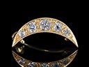 Antique 18ct Gold & Diamond Crescent Brooch 