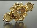 Victorian 15ct Gold & Diamond Etruscan Revival Memorial brooch