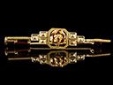 Vintage Gold Art Deco Rose Brooch 