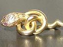 Antique 18ct Diamond & Ruby Snake Brooch 