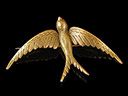 Antique 15ct Solid Gold Swallow Brooch