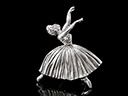 Vintage Silver Dancing Ballerina Brooch 
