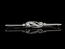 Antique Silver & Paste Bar Brooch 