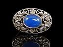 Vintage Silver & Chalcedony Brooch