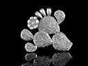 Vintage Silver James Avery Cactus Brooch