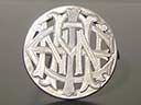 Antique Silver Circular Name Brooch