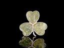 Vintage Silver Clover Leaf Brooch 