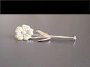 Vintage Silver Flower Brooch