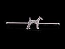 Vintage Silver Terrier Dog Bar Brooch