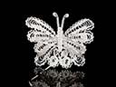 Antique Silver Filigree Butterfly Brooch