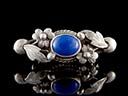 Antique Silver & Lapis Lazuli Brooch