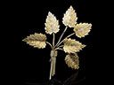 Large Antique Silver Gilt Floral Brooch
