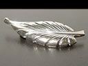 Vintage German Silver Leaf Brooch
