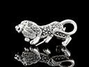 Antique Silver & Marcasite Lion Brooch