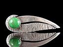 Vintage Silver & Malachite Wing Brooch-Pendant