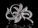 Antique Silver & Marcasite Floral Spray Brooch