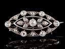 Antique Silver & Rhinestone Brooch