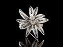Antique Silver & Paste Filigree Orchid Brooch