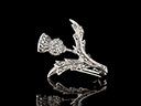 Antique Scottish Silver & Marcasite Thistle Brooch