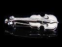 Vintage Silver Violin Brooch