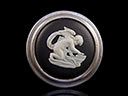 Large Vintage Silver Wedgewood Circular Brooch
