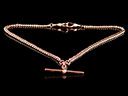 Antique 9ct Rose Gold Graduated T-Bar Albert Chain