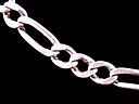 Vintage Heavy Silver Figaro Link Chain