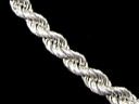 Extra Large Vintage Heavy Silver Rope Link Chain