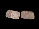 Vintage 9ct Gold on Silver Art Deco Cufflinks