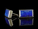 Vintage Silver & Lapis Lazuli Art Deco Cufflinks