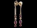 Vintage 18ct Diamond and Amethyst Drop Earring