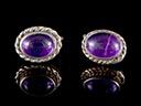 Antique Silver & Amethyst Earrings