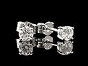 Vintage 18ct W/Gold .38CT Diamond Stud Earrings