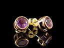 Vintage 9ct Gold Amethyst Stud Earrings