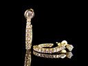 Vintage Raphael 18ct Gold 1.24ct Diamond Hoop Earrings 