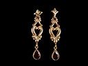 Antique 9ct Gold Garnet Drop Earrings