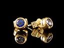 Vintage 9ct Gold Sapphire Stud Earrings