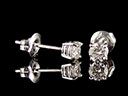 Vintage 18ct W/Gold .56CT Diamond Stud Earrings
